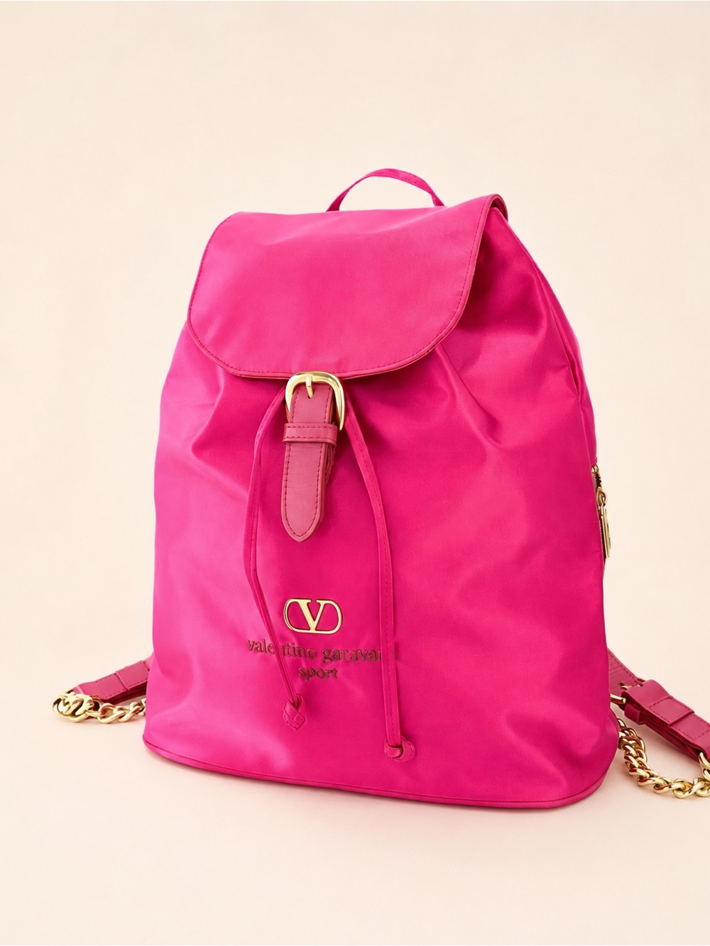 VALENTINO GARAVANI Nylon Backpack Pink Vintage